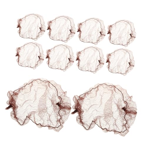 Healvian 10er-pack Elastische Haarknotennetze Netz-haarnetze Für Frauen Und Mädchen Haar-accessoires Für Hochzeiten Tänze Flechten von Healvian
