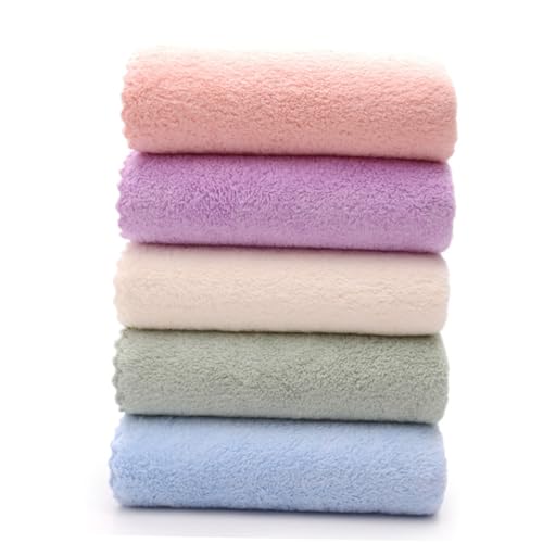 Healvian 10 Stück Mikrofaser Waschlappen Gesicht Sanfte Reinigung Hohe Saugfähigkeit Bunte Abschminktücher Waschbar für Damen Reise Zuhause von Healvian