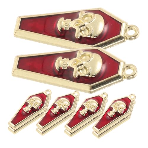 Healvian 10 Stück Mini Metall Schädel Charms für DIY Schmuckherstellung Halloween Accessoire Charm Langlebiges Legierungsmaterial für Schlüsselanhänger und Armbänder von Healvian