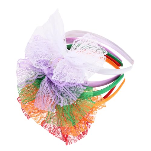 Healvian 10 Stück Spitzenstirnband Haarbänder für Frauen Haarschleifen Bands Schleifenhaar Bogen Mädchen Stirnband mädchen stirnbänder Elegante Schleifen-Stirnbänder für Mädchen Plastik von Healvian