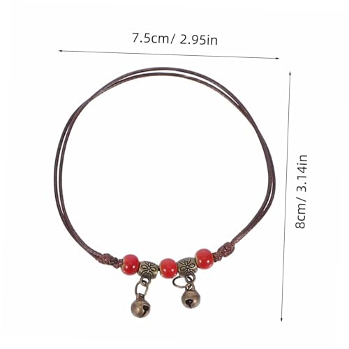 Healvian 10stücke Handgefertigtes Boho Fußkettchen Aus Porzellanperlen Verstellbares Geflochtenes Vintage-Armband Für Frauen Und Mädchen in Leuchtenden Farben Für Strand Urlaub Und von Healvian