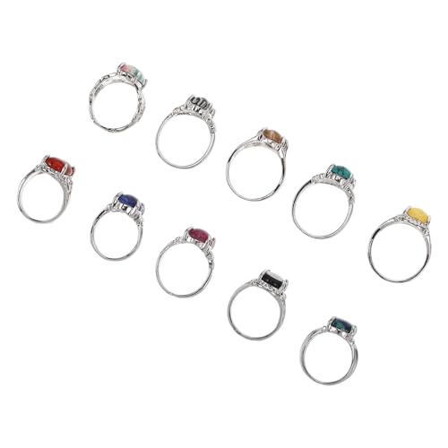 Healvian 10 Stück Teiliges Boho Ring Set Damen Vintage Knöchel Kristallringe zum Stapeln Vielseitige Modeschmuck Kombination für Individuelle Statement Looks und Alltag von Healvian