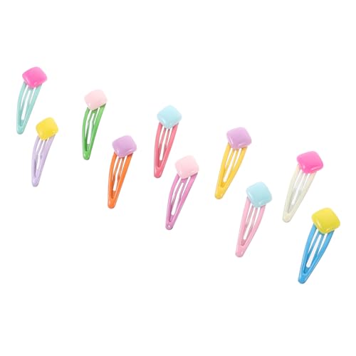 Healvian 10 Stück Teiliges Candy Farbene Haarklammern Resin Süße Wiederverwendbare Snap Clips Vielseitiger Haarschmuck für Frauen und Mädchen Geeignet für Haartypen und Anlässe von Healvian