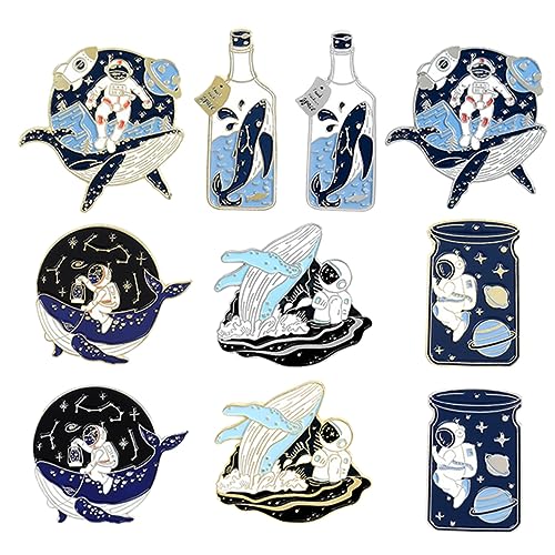 Healvian 10 Stück Teiliges Cartoon Planet Anstecknadeln Set aus Langlebiger Legierung Niedliche Broschen für Rucksack Kleidung Jeans Vielseitig Dekorativ und Modisch von Healvian