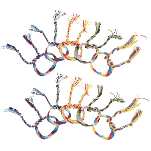 Healvian 10 Stück Teiliges Ethnisches Freundschaftsarmband Bunte Handgeknüpfte Stoffarmbänder Damen Herren Robuste Handgelenk Dekoration Für Alltag Party Zufällige Farbe Zufällige Farbe von Healvian