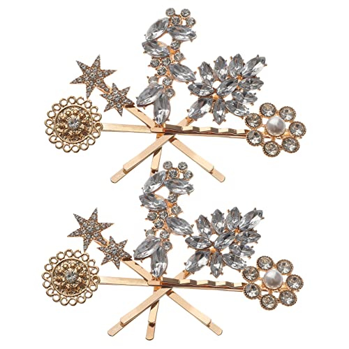 Healvian 10 Stück Teiliges Haarspangen mit Strassbesetzten Perlen Stabile Bobby Pins Glitzernde Haarklammern für Damen Langlebig Vielseitig Einsetzbar bei Hochzeit und Alltag von Healvian
