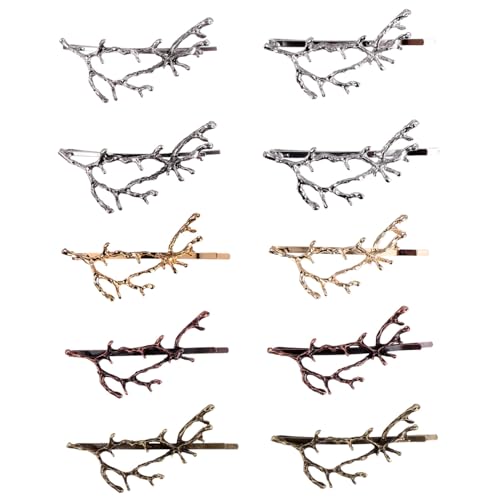 Healvian 10 Stück Teiliges Kreative Zweig Haarspangen Antler Haarclips für Mädchen Stilvolle Haaraccessoires Silber Gold Antikbronze Antiksilber und Antikrotbronz für Besondere Anlässe und Healvian 10 Stück Teiliges Kreative Zweig Haarspangen Antler Haarclips für Mädchen Stilvolle Haaraccessoires Silber Gold Antikbronze Antiksilber und Antikrotbronz für Besondere Anlässe und von Healvian