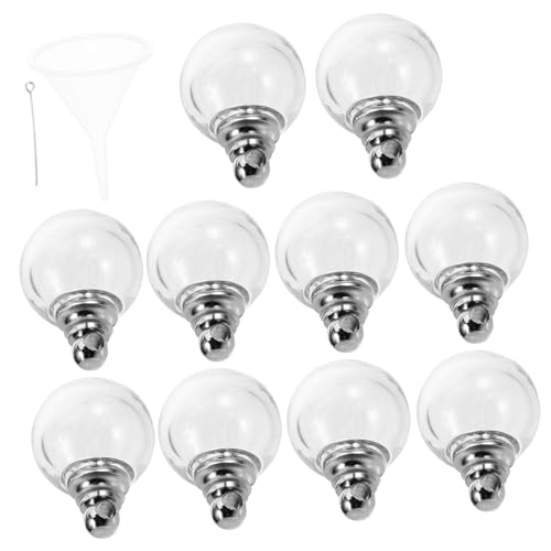 Healvian 10stücke Glaskugel Anhänger Für Diy Schmuck Glaskugel Charms Basteln Schmuckanhänger Anhänger Zum Selbermachen von Healvian