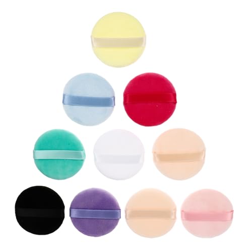 Healvian 10 Stück Teiliges Make up Schwämmchen Weiche Bunte Kosmetik Puderquaste für Losen Puder Hautfreundlich Komfortabel Vielseitig für Gesicht und Präzises Auftragen bei Frauen von Healvian