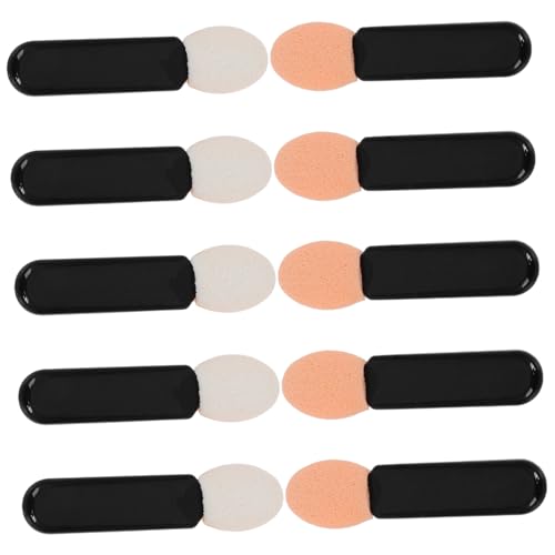 Healvian 10 Stück Kleiner Lidschattenpinsel Weiche Schwammapplikatoren für Augen Make Up Multifunktionale Make Up Pinsel für Mädchen und Frauen für Lidschatten Lippenstift und Concealer von Healvian