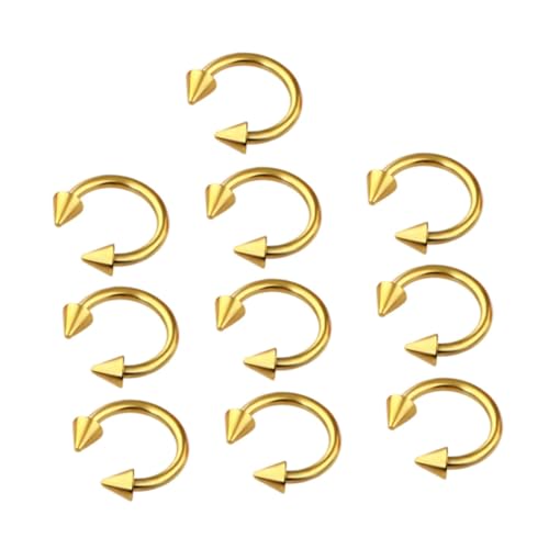 Healvian 10 Stück Teiliges Nasenringe aus Leichte Glatte Oberfläche Vielseitig als Nasen und Ohrknochenpiercing Hautfreundlich Langlebig Elegantes Design für Damen und Herren von Healvian