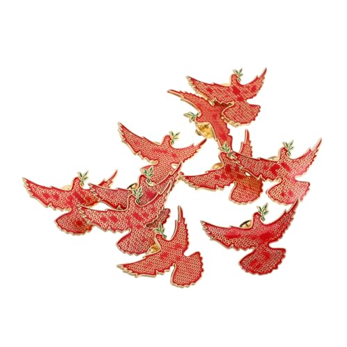 Healvian 10stücke Teilige Friedenstauben-anstecker Aus Metall Vogel-broschen Für Kleidung Taschen Rucksäcke Jacken Schals Und Accessoires von Healvian