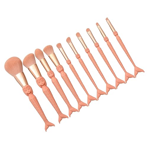 Healvian 10 Stück Teiliges Pinselset für Professionelles Make Up Orangefarbene Handgriffe für Foundation Concealer Blush und Lidschatten mit Strapazierfähigen Borsten für Gleichmäßigen von Healvian