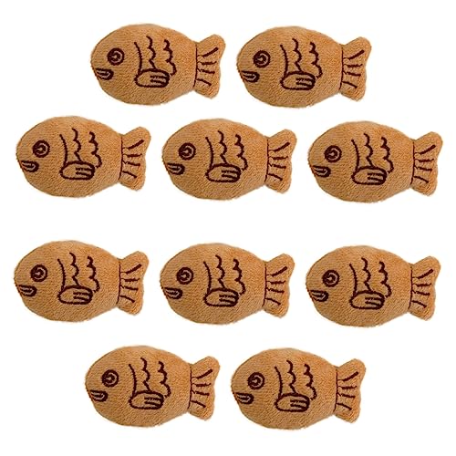 Healvian 10 Stück Teiliges Plüsch Fisch Broschen Niedliche Snapper Form Kleine Anstecknadeln für Rucksack Mantel Pullover Damen Broschen Kreative und Praktische Fisch Designs von Healvian