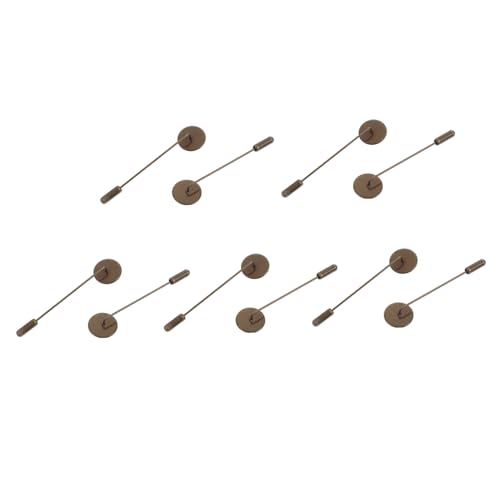 Healvian 10 Stück Teiliges Runde Broschenhalter aus Langlebiger Legierung Sichere Anstecknadeln für DIY Schmuckherstellung Vielseitige Stecknadeln für Kleidung und Bastelprojekte von Healvian