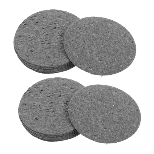 Healvian 10 Stück Teiliges Runde Gesichtsschwämme aus Holzfasern Sanfte Make Up Entferner Pads Weich und Hautfreundlich Schnell Wasserabsorbierend für Empfindliche Haut Zuhause und von Healvian