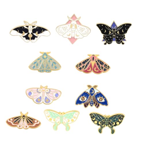 Healvian 10 Stück Teiliges Schmetterlings Tierbroschen Legierung Kreative Bunte Insekten anstecker Vielseitiger Modeschmuck für Kleidung Taschen und Accessoires für Valentinstag und von Healvian