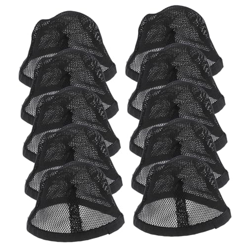 Healvian 10 Stück Teiliges Schwarzes Haarnetz Dehnbare für Damen und Herren Atmungsaktive Netzhaube zum Flechten Schlafen und Geeignet für Haarverlängerungen und Zopfstyling von Healvian