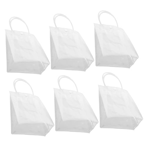 Healvian 10 Stück Transparente Geschenktüten PVC mit Griffen Wiederverwendbare Einkaufstaschen Praktische Geschenkverpackung für Hochzeiten und Partys von Healvian