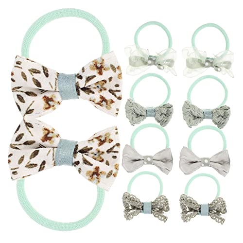 Healvian 10stücke Haarschleifen Scrunchies Mädchen Schleife Haargummis Bowknot Pferdeschwanz-halter Haarstyling-accessoires von Healvian