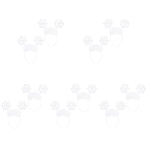 Healvian 10 Weihnachts Flake Haarreifen für Festliche Kopfbedeckung für Weihnachten Karneval und Partys als Kostümzubehör und Fotorequisiten von Healvian