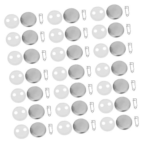 Healvian 100 Sätze Blanko Button Badge Parts Transparente Anstecknadeln aus Hochwertiger DIY Bastelbedarf für Individuelle Abzeichen Wiederverwendbar und Vielseitig für Kleidung Schuhe von Healvian