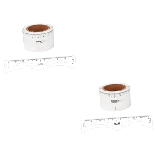 Healvian 100 Stk Lineal für Augenbrauentattoos Werkzeug zum Messen der Augenbrauenführung Augenbrauenlineal Aufkleber brow tool augenbrauen former Augenbrauenlineal zum Messen verpackt von Healvian