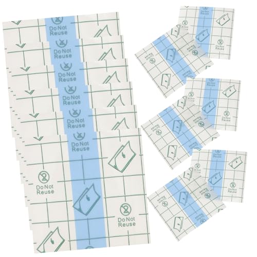 Healvian 100 Stück Einweg Make Up Mischpalette aus Transparentem PU Film Selbstklebend Wasserfest für Frauen Kosmetikpaletten Präzises Mischen von Foundation Lidschatten und Lippenstift von Healvian