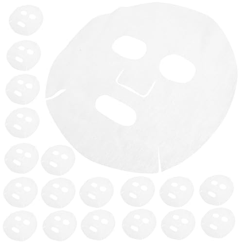Healvian 100 Stück Gesichtsmaske Selber Machen Tuchmasken Gesichtsmaskenblätter Baumwolle Papier Einweg DIY Kosmetik Gesichtspflege Maske Tuchmaske von Healvian