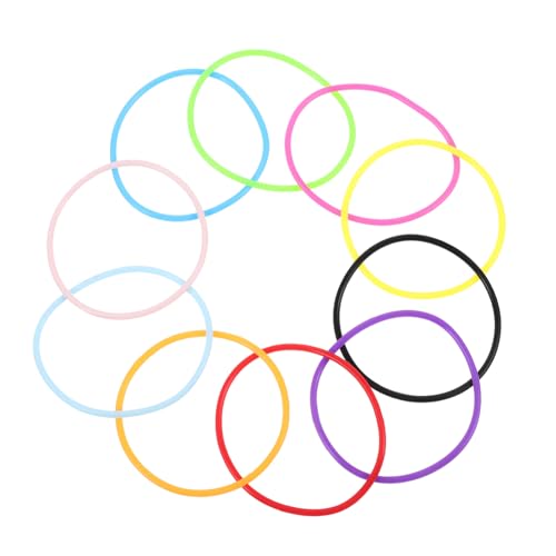 Healvian 100 Stück Teiliges Bunte Silikon Armbänder und Haarbänder für Damen Langlebig Formbeständig Vielseitig Einsetzbar als Schmuck und Haargummi Retro Party Accessoires in Farben von Healvian