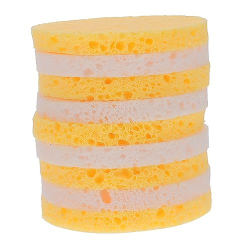 Healvian 100st Gesichtswäsche Schönheitsschwämme Schwämme Zum Reinigen Schrubberschwämme Körperpeelingschwamm Make-up-puffs Reinigungswatte Makeup Entferner Mädchen Holzzellstoff Baumwolle von Healvian