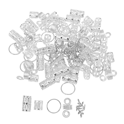 Healvian 100stücke Silberne Haarringe Verstellbare Haarschmuck Für Zöpfe Hochzeits Und Partyzubehör Langlebige Metall-haaraccessoires Für Mädchen Und Cosplay von Healvian