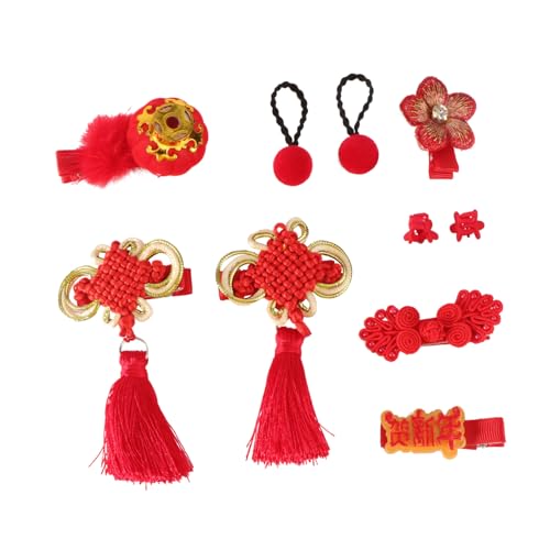 Healvian 10stücke Teiliges Nostalgischer Haarspangen Für Junge Mädchen Stilvolle Und Festliche Haarschmuck Für Neujahrsfeiern Langlebig Und Bequem Für Mädchen Und Erwachsene Geeignet von Healvian