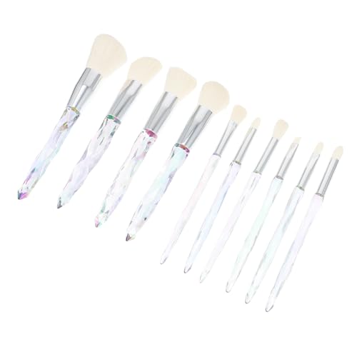 Healvian 10Stücke Teiliges Make Up Pinselset Mit Kristallgriff Professionelle Kosmetikbürsten Für Puder Lidschatten Und Contouring Für Tägliche Anwendung von Healvian