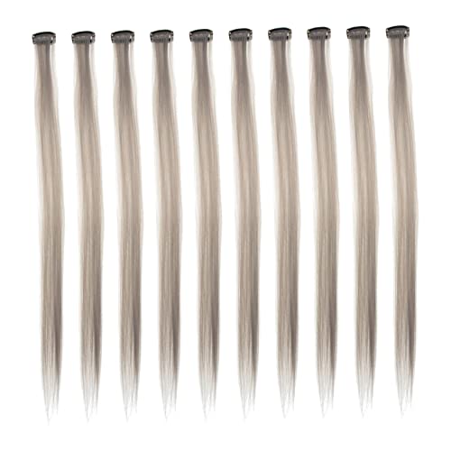Healvian 10stücke Clips-in Haarverlängerungen Perückenteile Für Frauen Haarschmuck Für Mädchen Geeignet Für Damenfrisuren Zugeschnittbar Haarlänge von Healvian