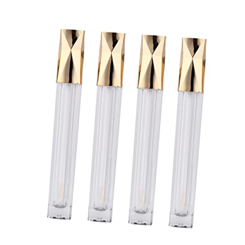 Healvian 10stücke Leere Lip Gloss Flaschen Transparente Kosmetikbehälter Für Lippenpflege Für Reisen Und Täglichen Gebrauch Goldene Kappe Transparent von Healvian