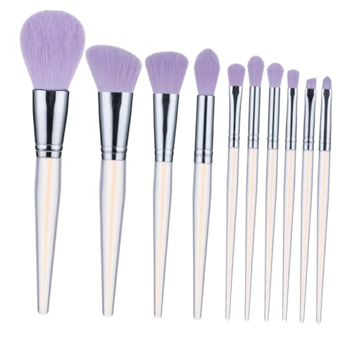 Healvian 10stücke Teiliges Aus Kunstfasern Für Augen Und Gesichts-make-up Kosmetikpinsel Für Foundation Concealer Puder Lippenstift Und Lidschatten Leicht Und Tragbar von Healvian