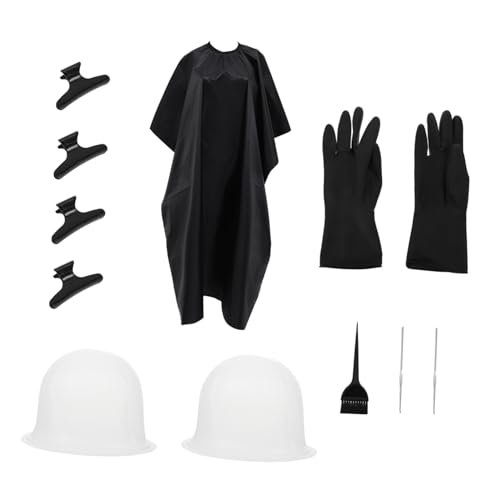 Healvian 11 Stück Teiliges Silikon Haarfärbeset mit Kappen Handschuhen und Umhang für DIY Haarfärbung Einfaches Färben und Kreative Styles für und Mädchen von Healvian