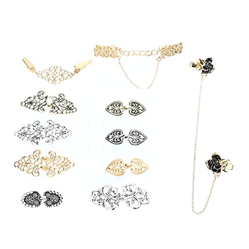 Healvian 11 Stück Vintage Blumen Brosche Clip Set Teiliges Set für Pullover Strickjacken und Schals für Frauen und Mädchen Einfach Anzubringen Robust und von Healvian