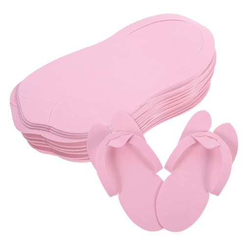 Healvian 12 Paare Einweg EVA Pediküre Hausschuhe Leicht Tragbar Rutschfest Hotel Reise Slipper für Damen und Herren Weiche Baumwolle Hausschlappen Farbe Zufällig Zufällige Farbe von Healvian