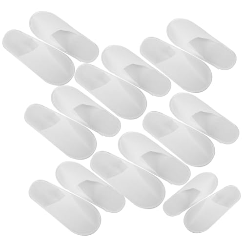 Healvian 12 Paare Einweg Hotel Hausschuhe Herren Damen Rutschfeste Leichte Spa Slipper Komfortable Gäste Pantoffeln für Wellness Reise Gästezimmer Atmungsaktive und Tragbare Hausschuhe von Healvian