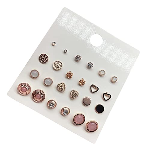 Healvian 12 Paare Friseur-tool-pad Damen Schmuck Ohrschmuck Frauenschmuck Eleganter Ohrtropfen Ohranhänger Für Mädchen Modische Ohrentropfen Ohrtropfen- Legierung von Healvian
