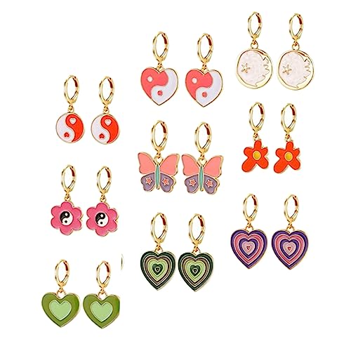 Healvian 12 Paare Ohrringe Herz Teiliges Hängende Ohrringe für Damen Modischer Schmuck für Partys Besondere Anlässe Healvian 12 Paare Ohrringe Herz Teiliges Hängende Ohrringe für Damen Modischer Schmuck für Partys Besondere Anlässe von Healvian
