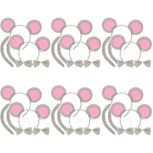 Healvian 12 Sätze Teiliges Kostüm Zubehör mit Haarreif Fliege und für Halloween und Erwachsene für Kostümpartys und Auftritte von Healvian