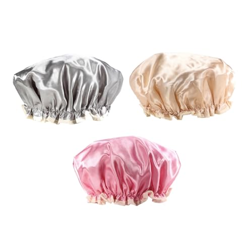 Healvian 12 Stk Staubschutzkappe Badehüte Erwachsener Damen Badekappen Haarhauben badehauben shower caps Wasserdichte Badekappen Duschhauben für Damen Kosmetik Schwimmhaube Fräulein Satin von Healvian