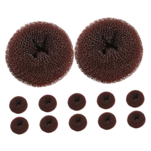 Healvian 12 Stück Haartrockner Haarknoten Haar Donut Dutt Maker Donut Dutt Verlängerung Dutt Netze Für Mädchen Haarnetz Für Dutt Chignon Donut Dutt Maker Dutt Maker Haarnetze von Healvian