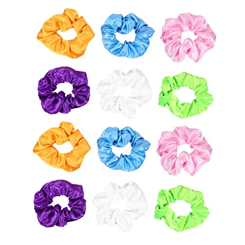 Healvian 12stücke Haarbänder Für Frauen Leuchtende Haargummis Aus Satin Für Neon-partys Elastische Haarschmuck-ringe Geeignet Für Dicke Und Dünne Haare Stilvoll Und Bequem von Healvian