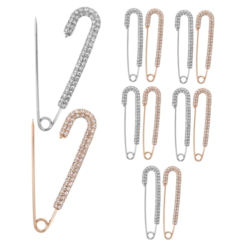 Healvian 12 Stück Teiliges Broschen zum Taillen Tightening Große Anstecknadeln für Damen Vielseitige Kleidungs Clips für Hosen Röcke Cardigans und Schals mit Rutschfester Funktion Tragbar von Healvian