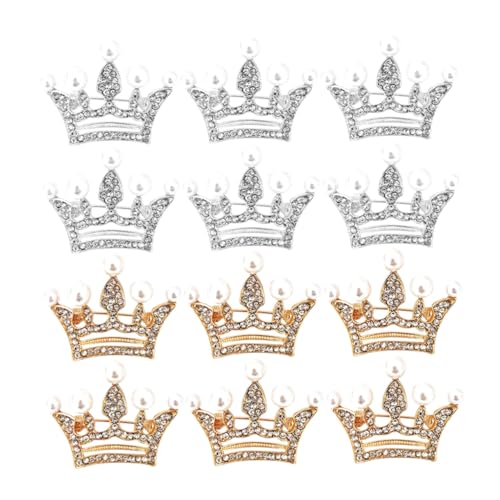 Healvian 12 Stück Teiliges Damen Broschen Anstecknadeln aus Legierung Funkelnde Dekoration für Kleidung Taschen und Schals Vielseitige Schmuck Accessoires für Damen Gold Weiße von Healvian