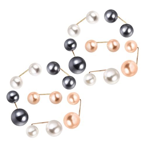 Healvian 12 Stück Teiliges Damen Broschen mit Zarten Perlen Vielseitige Cardigan Clips aus Kupfer Leichte Strickjacken und Schalverschlüsse Kleidungsschmuck Broschen für Pullover und von Healvian